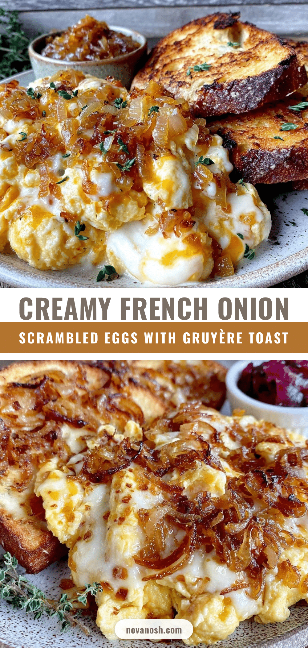 French Onion Scrambled Eggs recipe