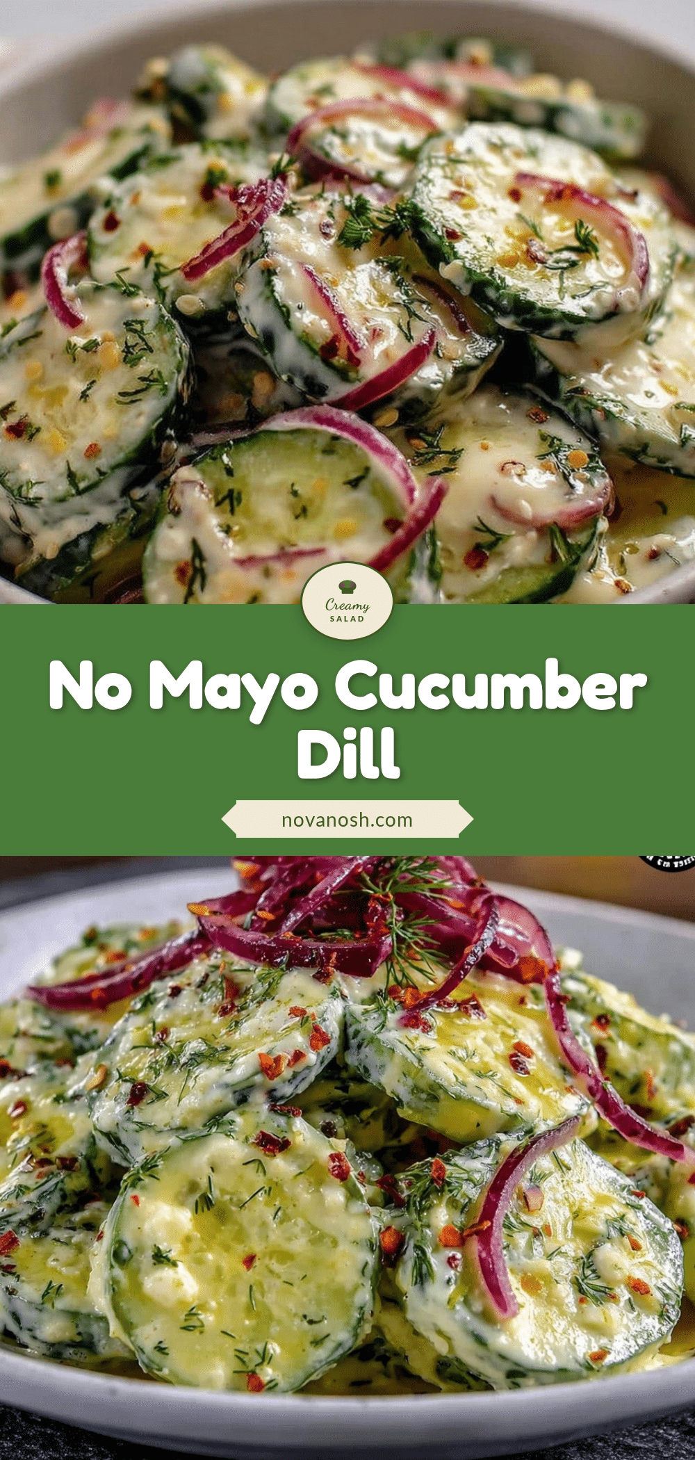 fresh creamy cucumber dill salad recipe