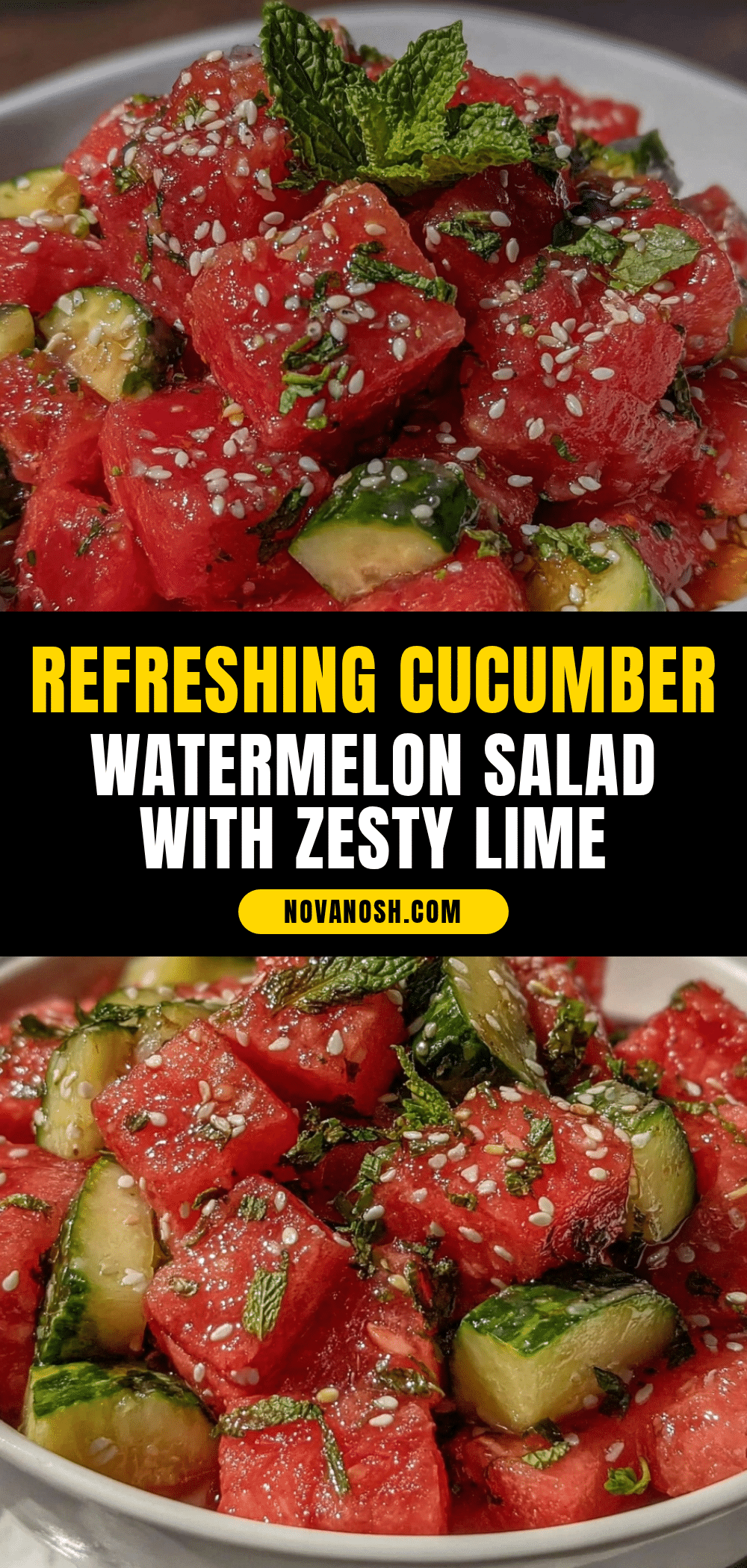 fresh cucumber watermelon salad recipe