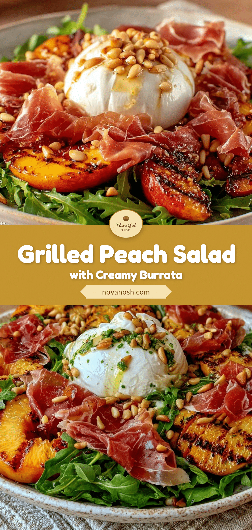 fresh grilled peach salad recipe
