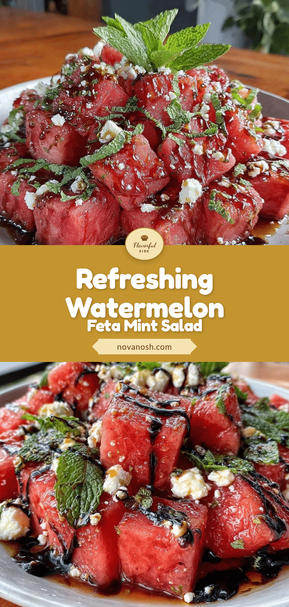 fresh watermelon feta mint salad recipe