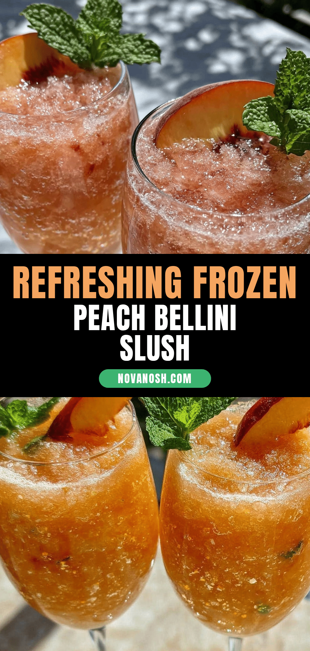 Frozen Peach Bellini Slush recipe