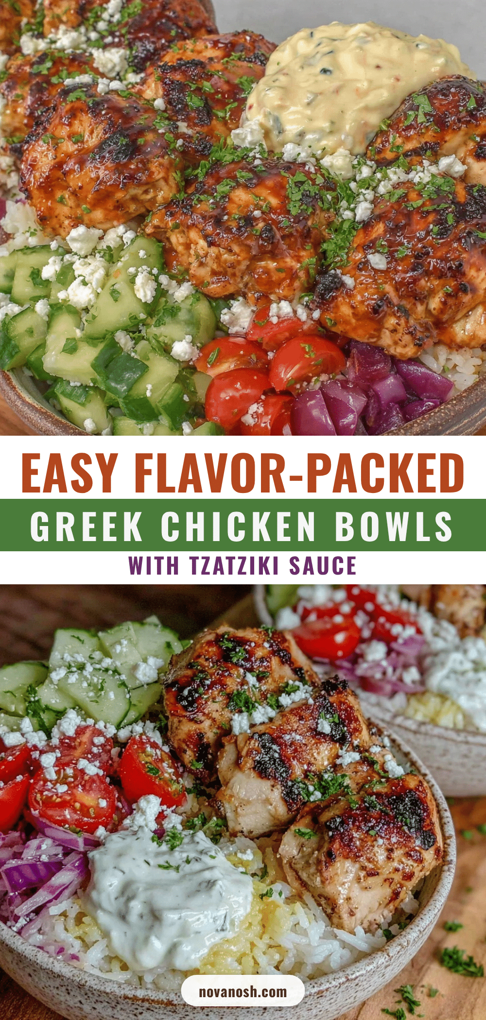 Greek chicken bowls recipe