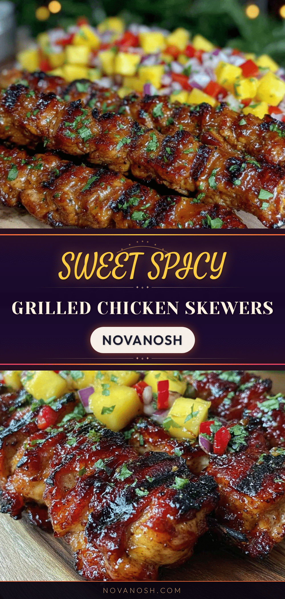 grilled honey sriracha chicken skewers recipe
