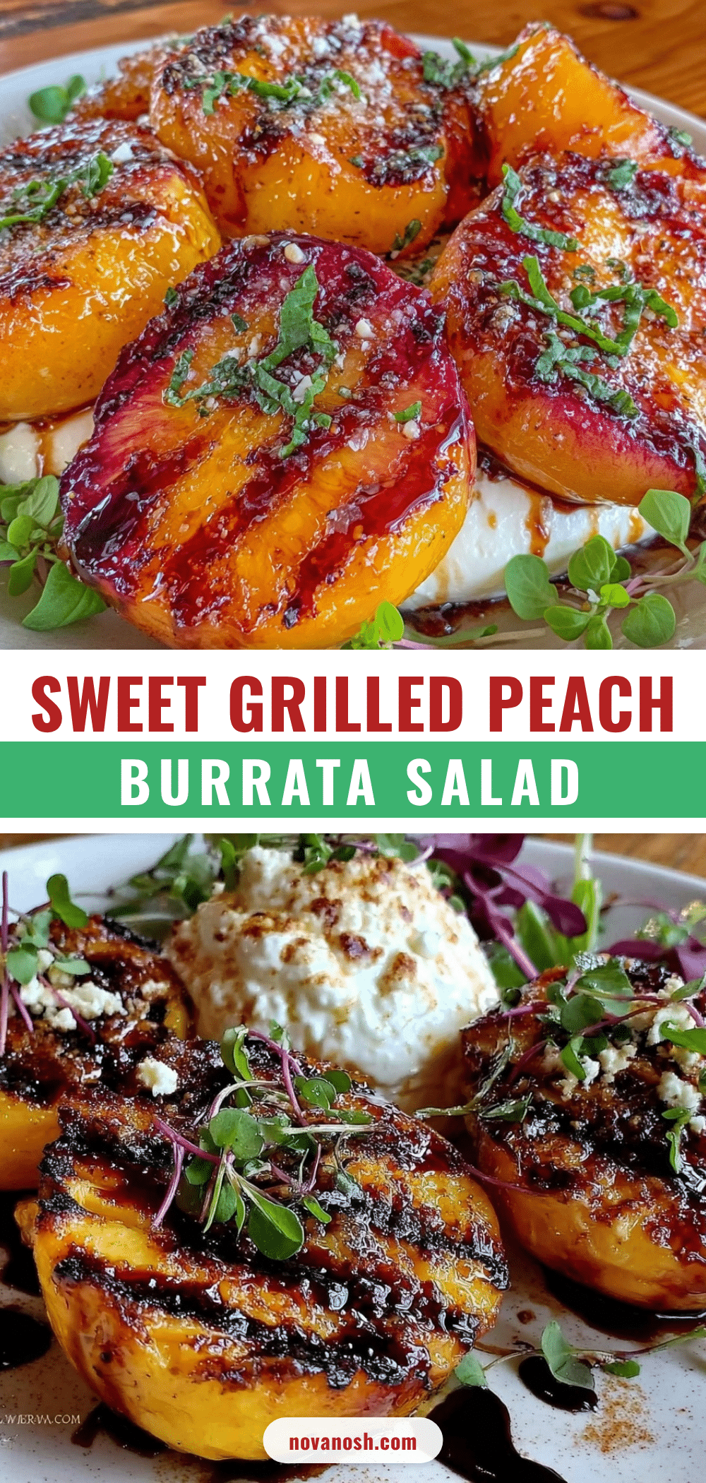 grilled peach and burrata salad recipe