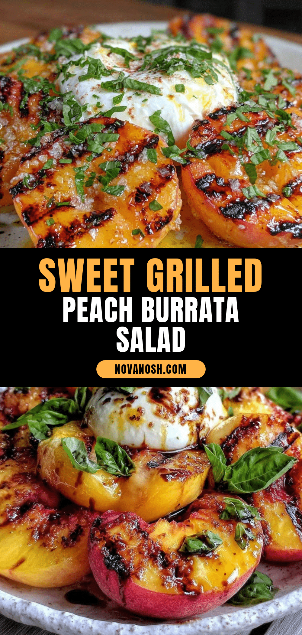 grilled peach and burrata salad recipe
