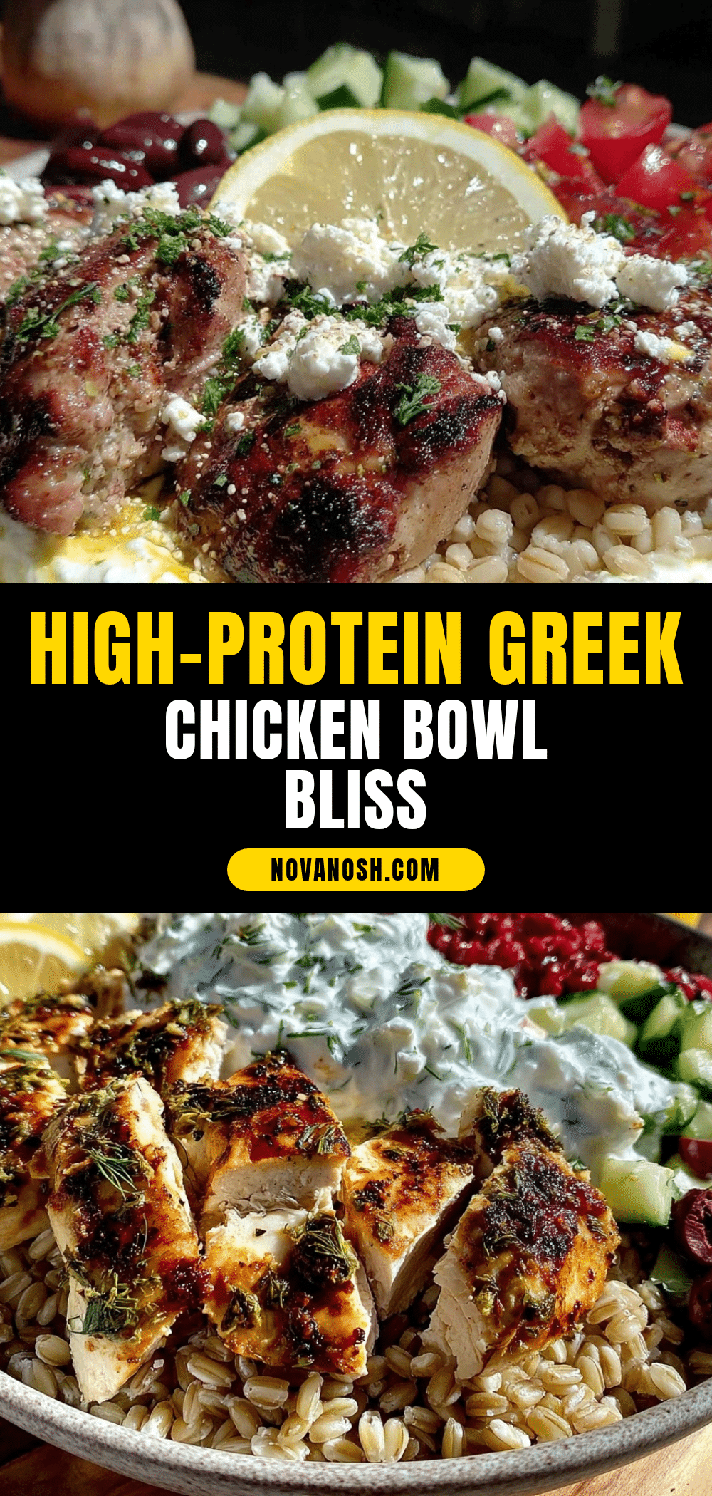 Healthy High-Protein Greek Chicken Bowl recipe