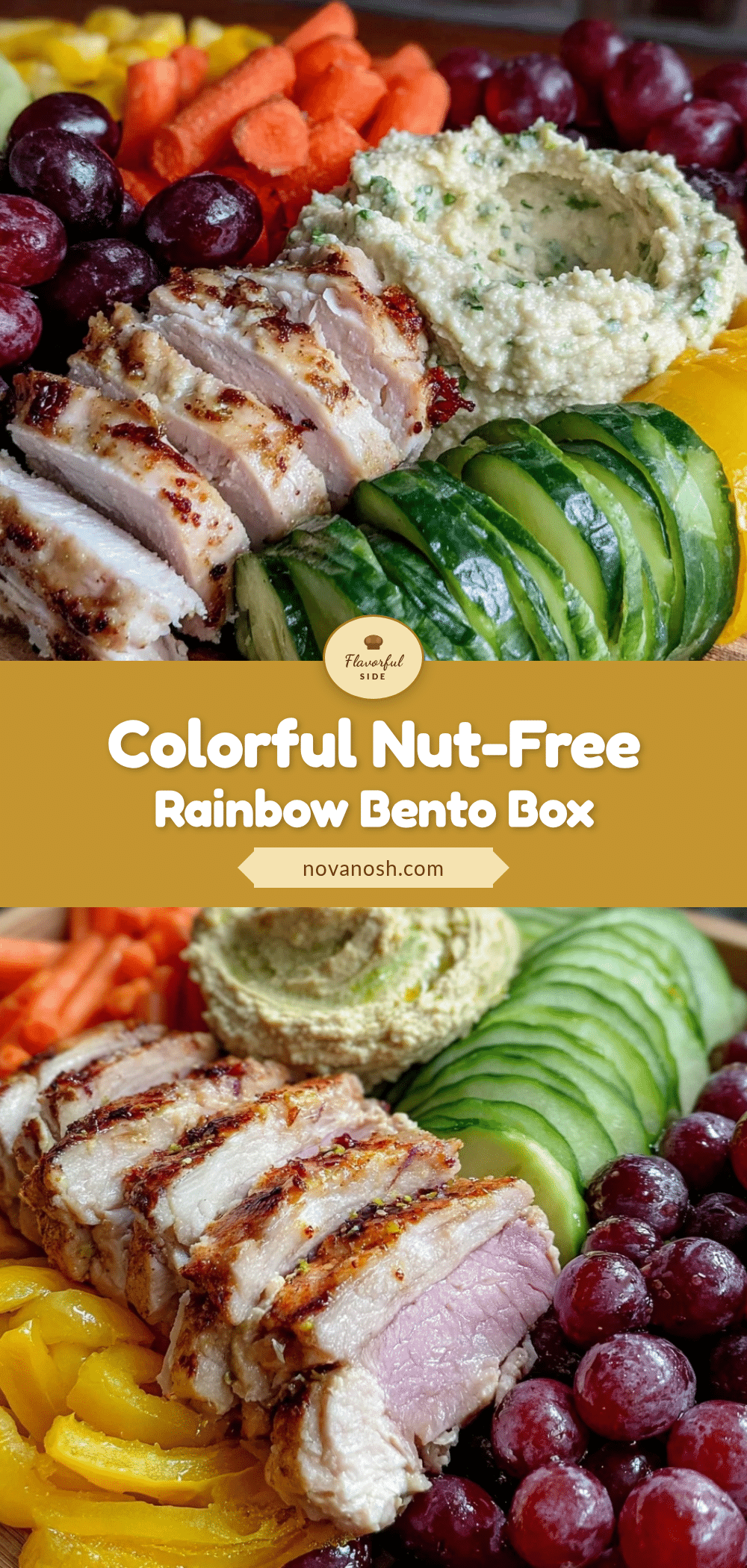 healthy nut-free rainbow bento box recipe