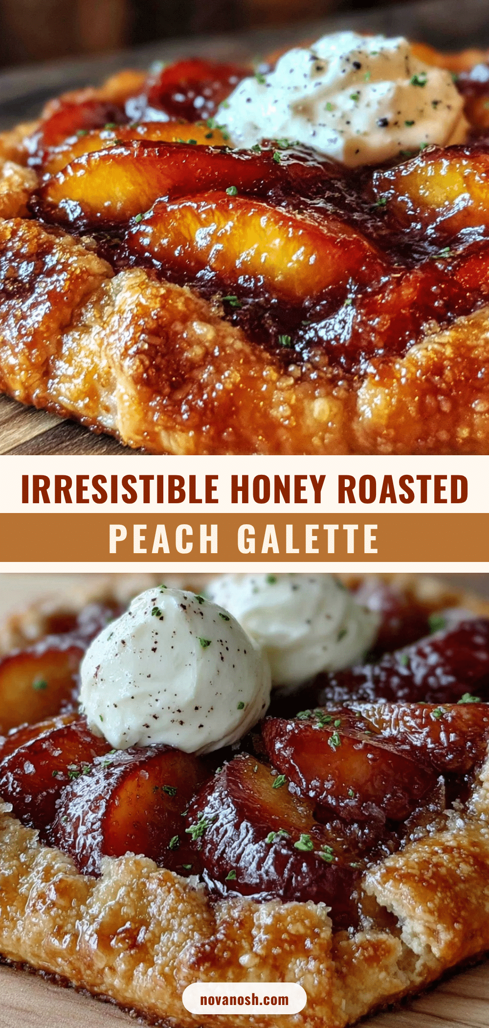 honey roasted peach galette recipe
