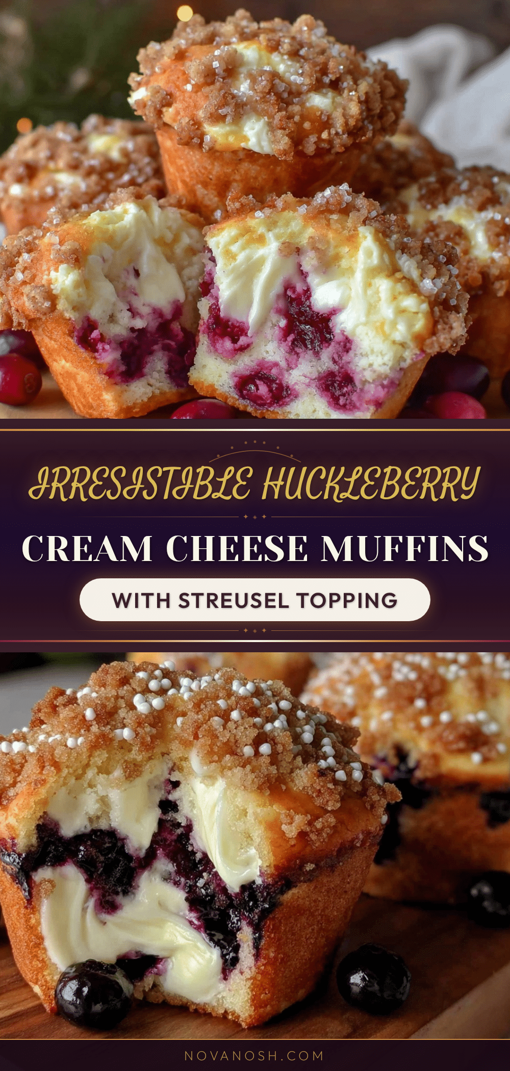 huckleberry cream cheese muffins recipe