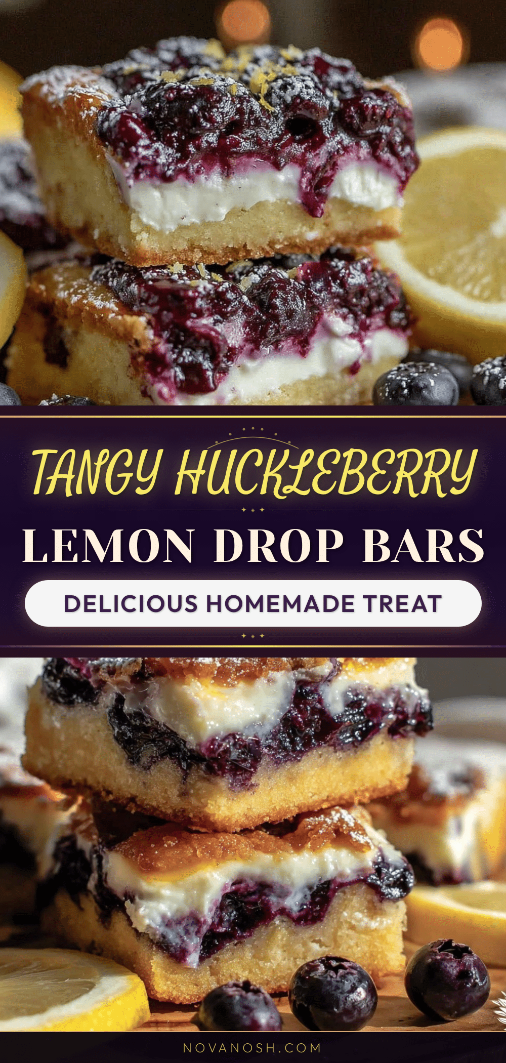 huckleberry lemon drop bars recipe