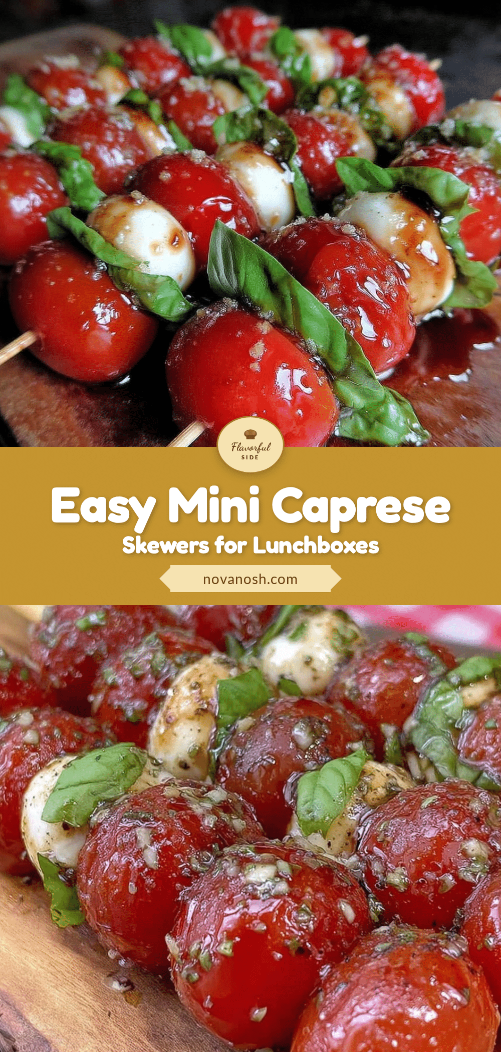 mini Caprese sandwich skewers recipe