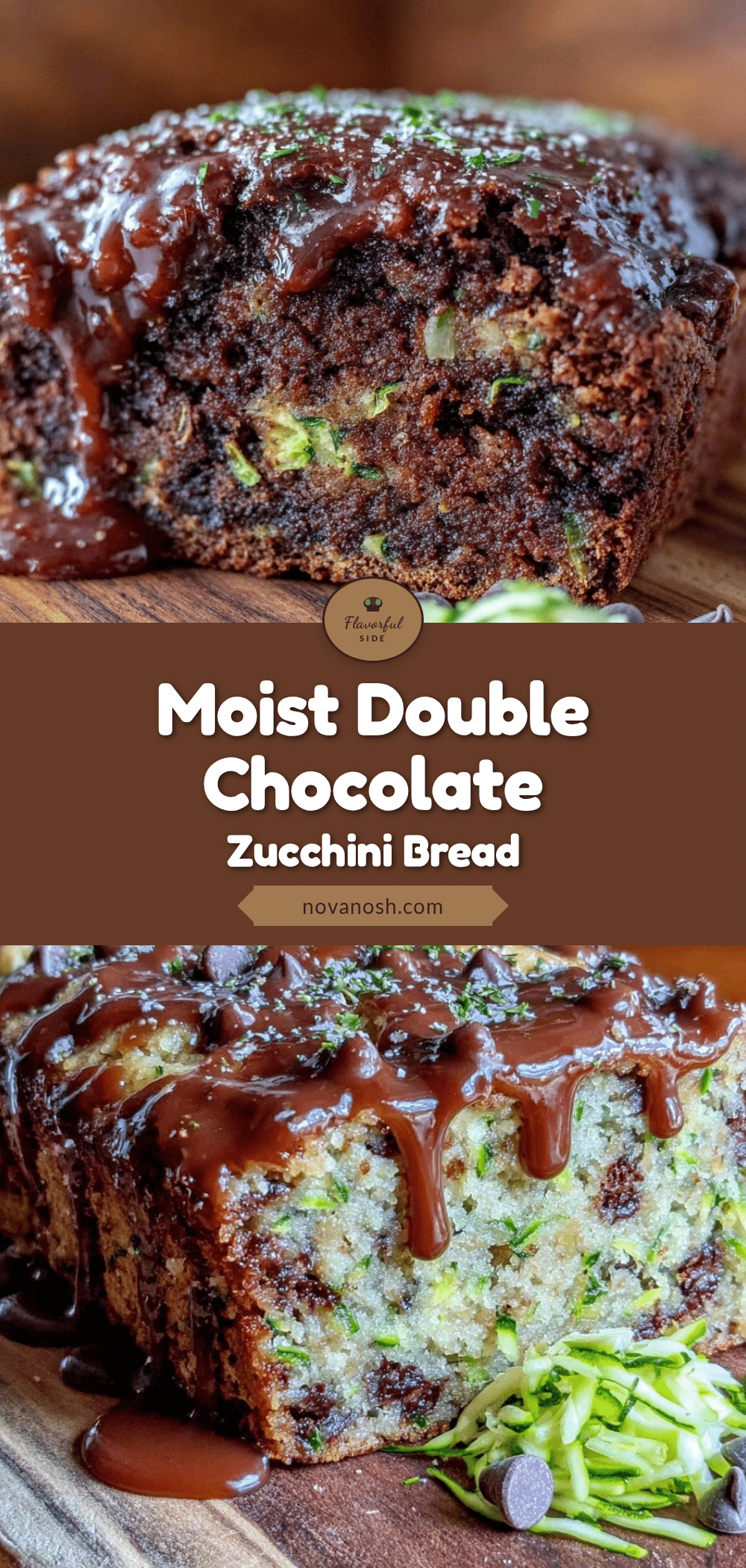 moist double chocolate chip zucchini bread recipe