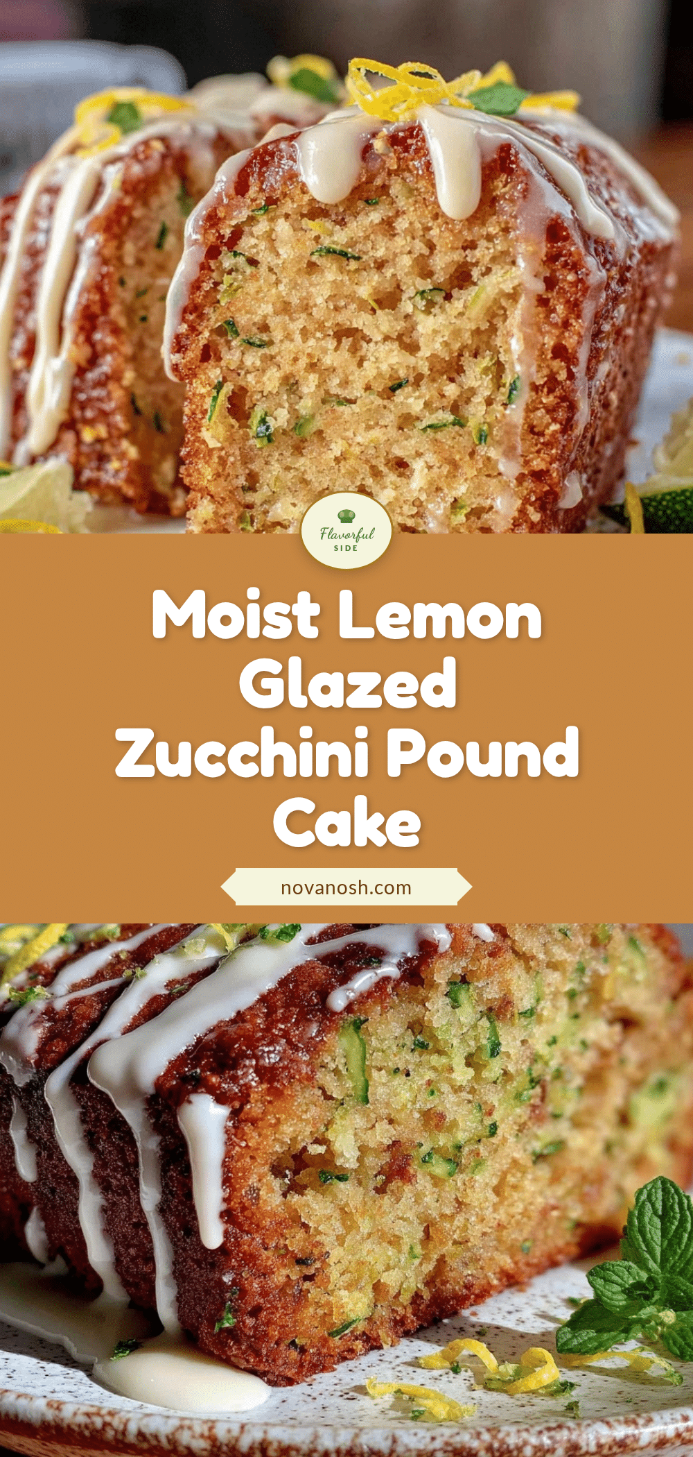 moist lemon glazed zucchini pound cake recipe