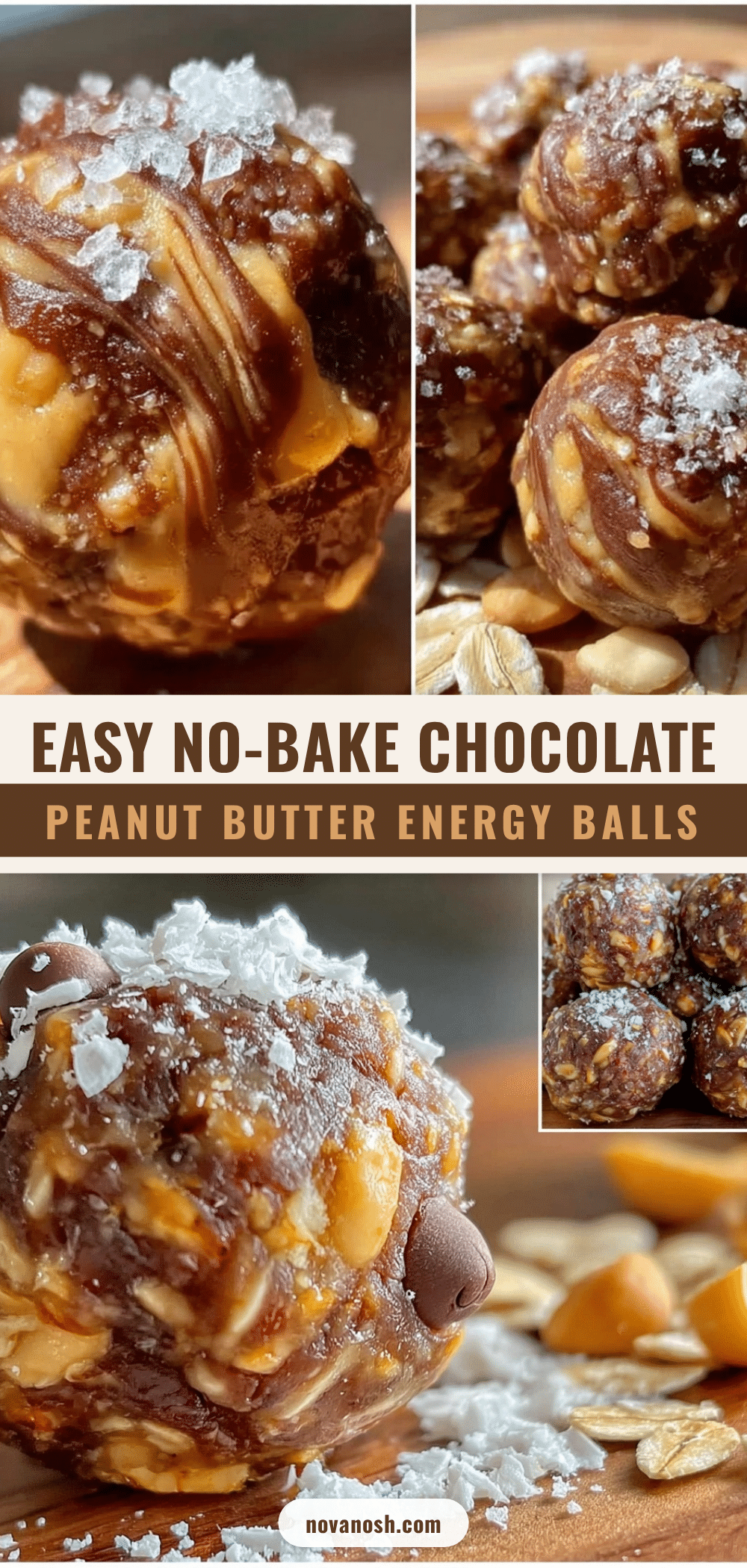 no bake chocolate peanut butter energy balls recipe