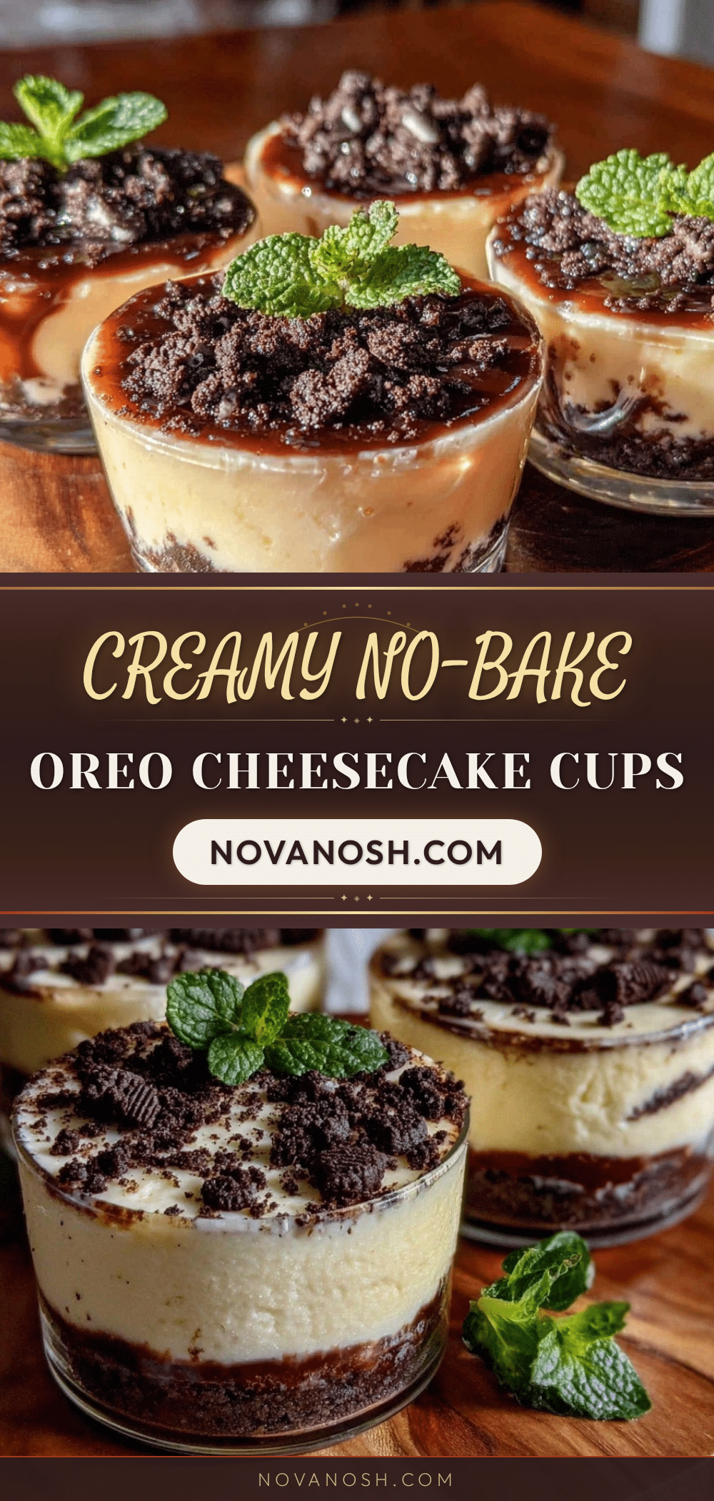 no-bake Oreo cheesecake cups recipe