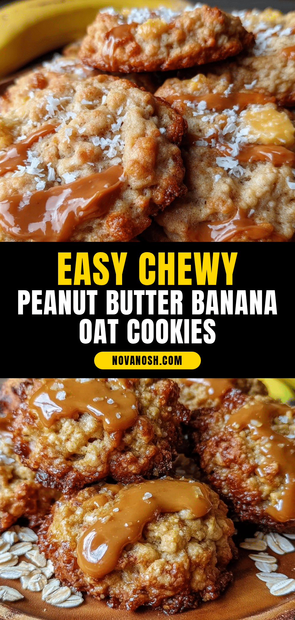 peanut butter banana oat breakfast cookies recipe