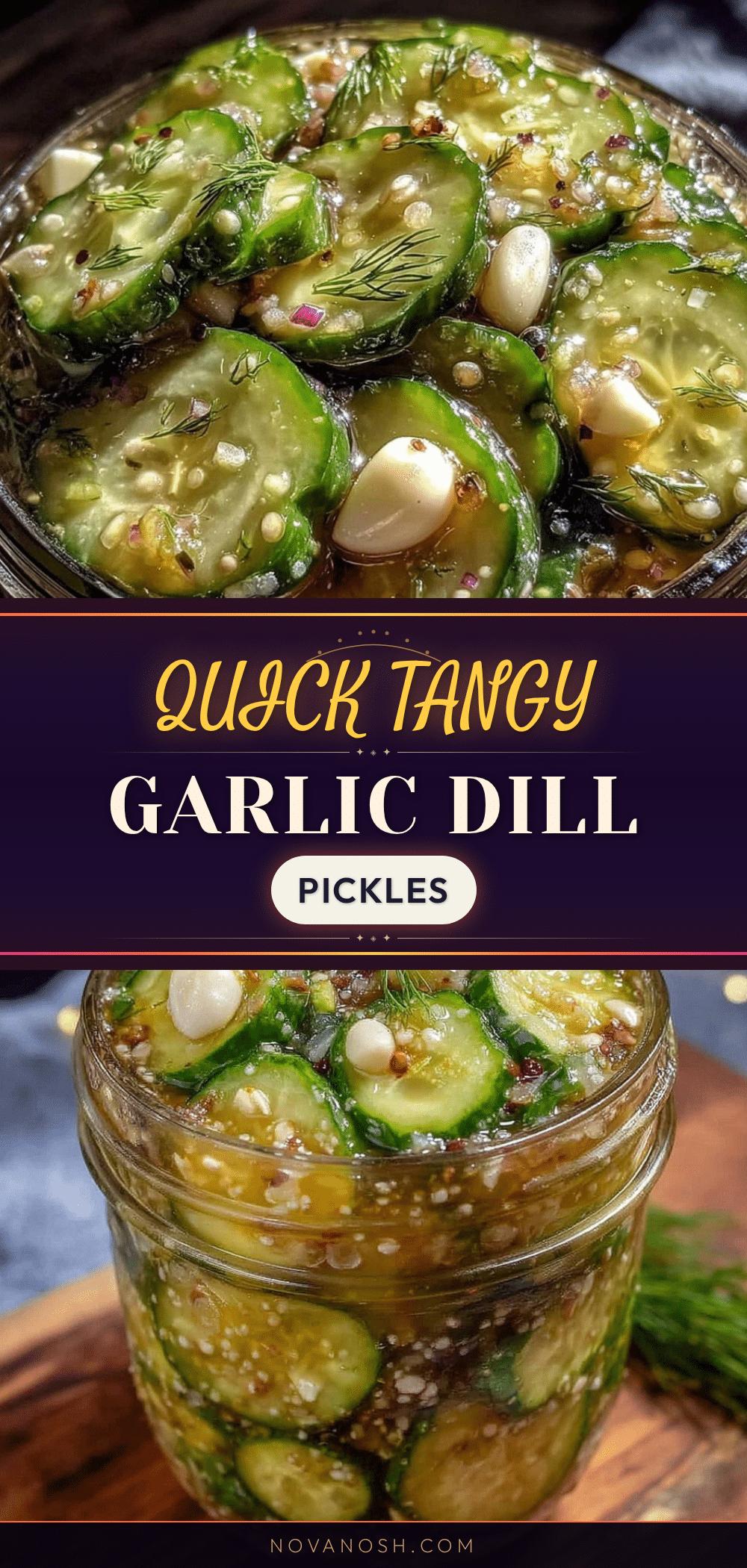 quick tangy garlic dill refrigerator pickles recipe