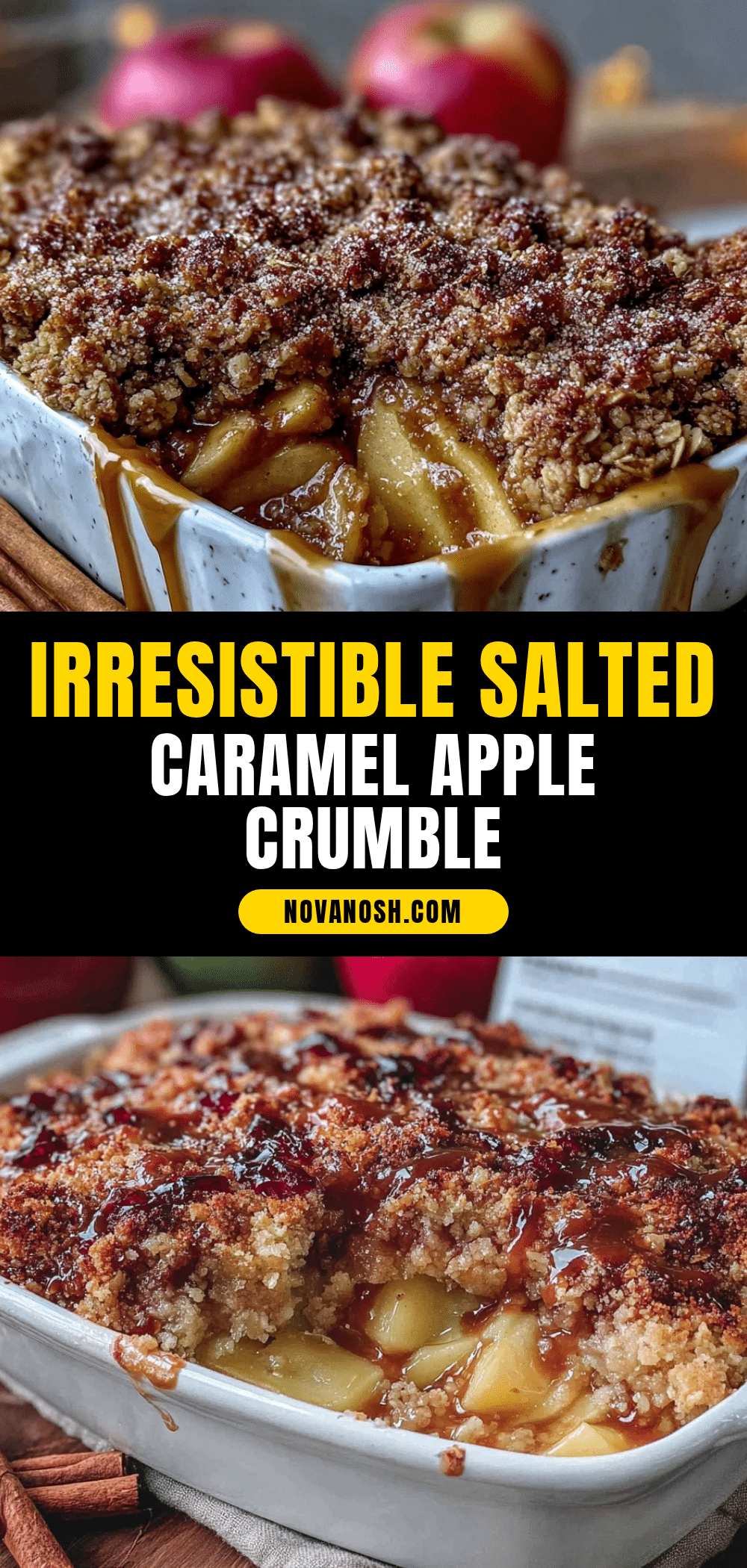 salted caramel apple crumble recipe