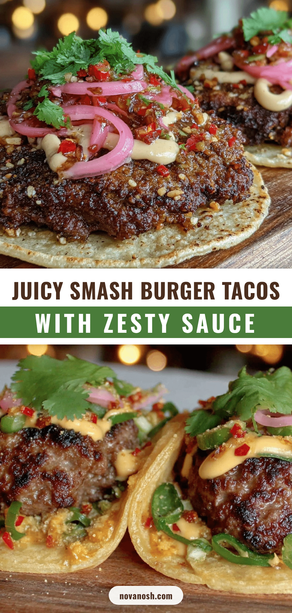 savory smash burger tacos recipe