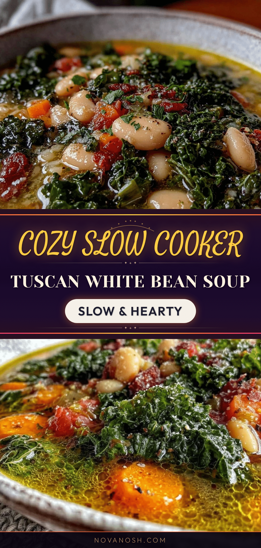 slow cooker white bean and kale tuscan soup recipe