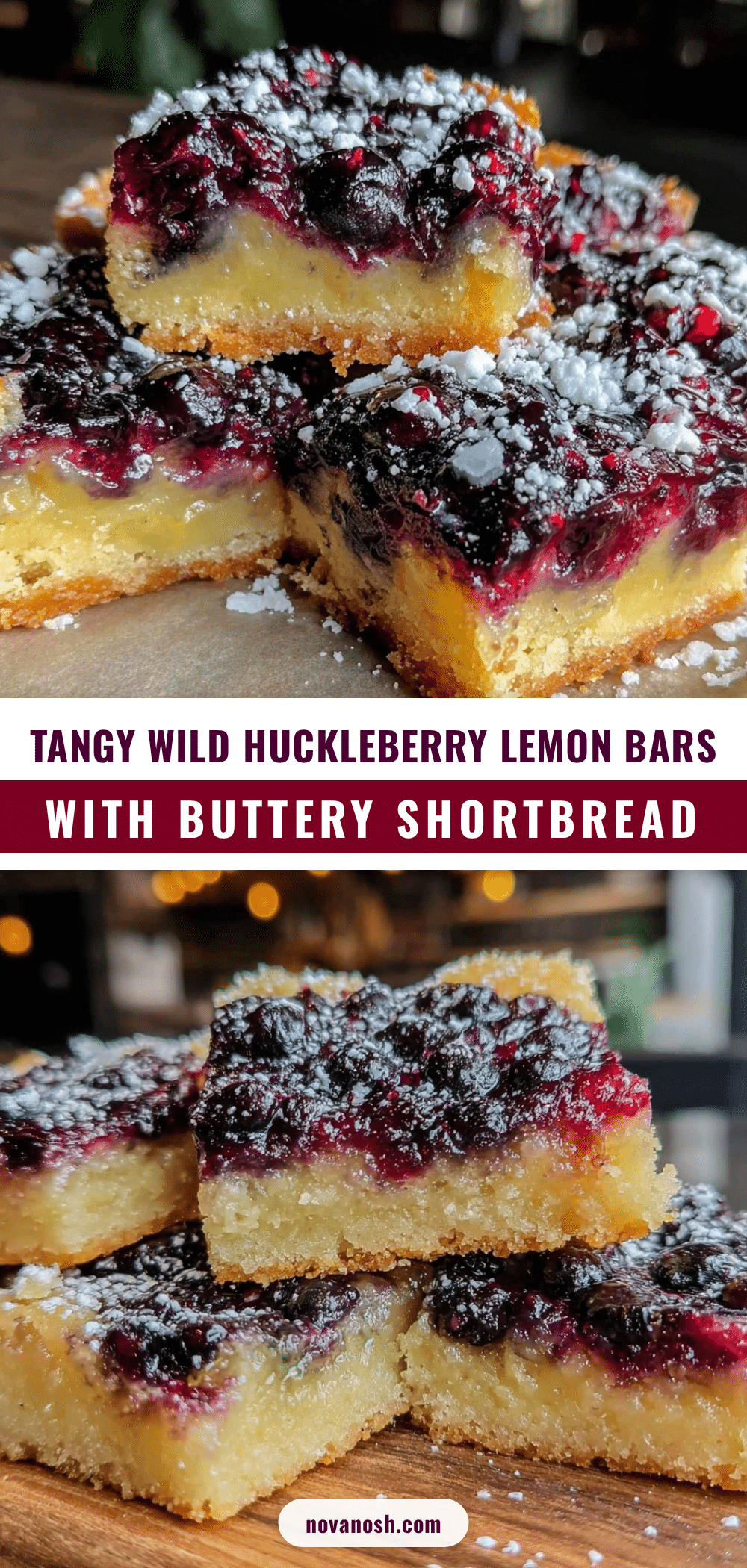 wild huckleberry lemon bars recipe