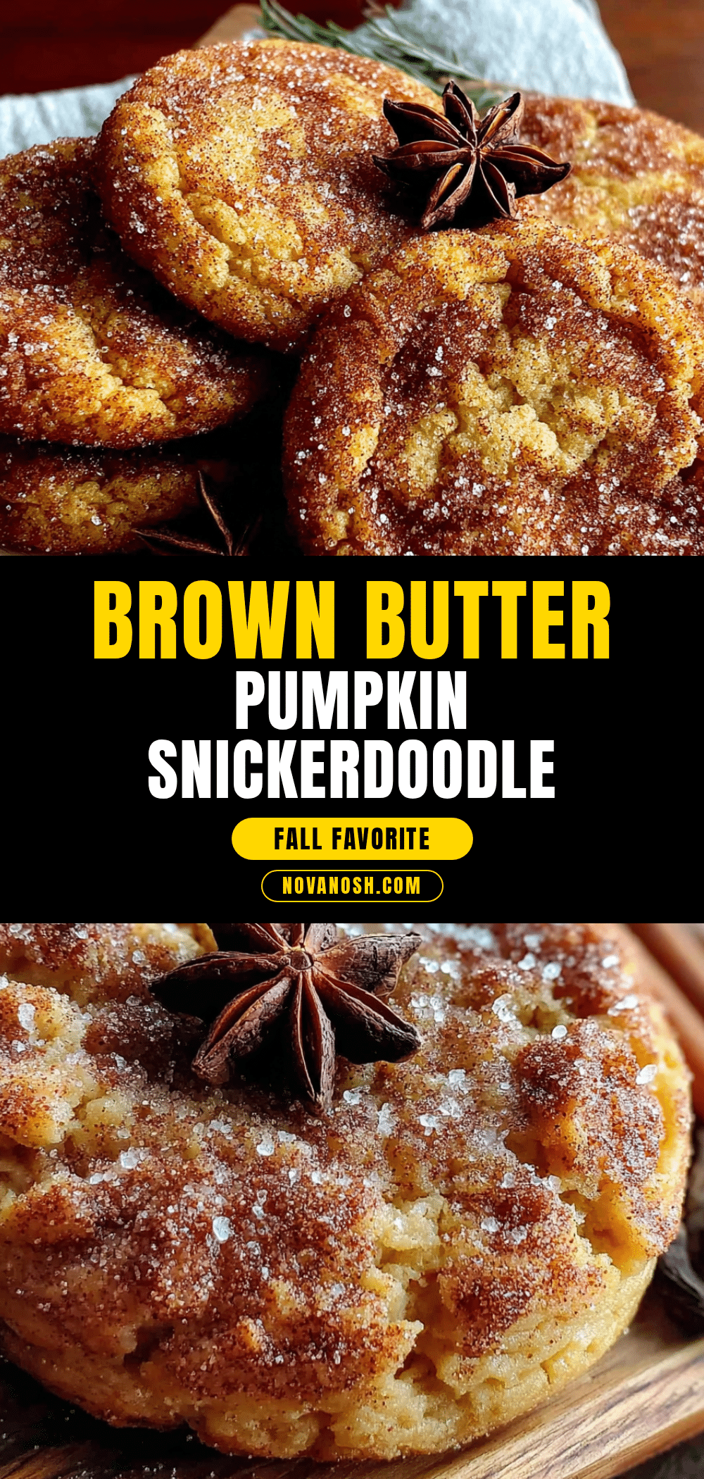 brown butter pumpkin snickerdoodle cookies recipe