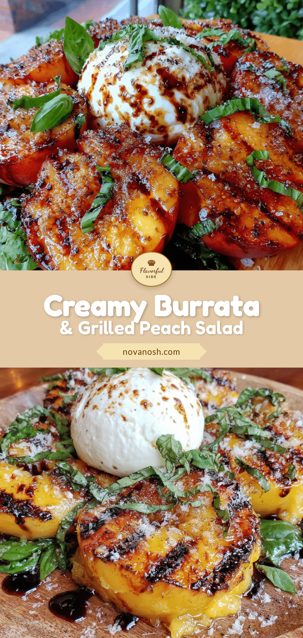 burrata and grilled peach salad recipe
