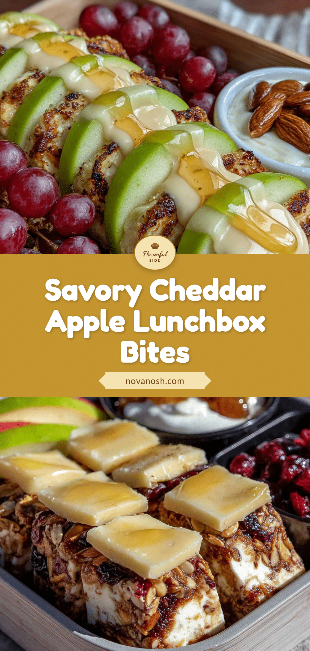 cheddar apple bento recipe