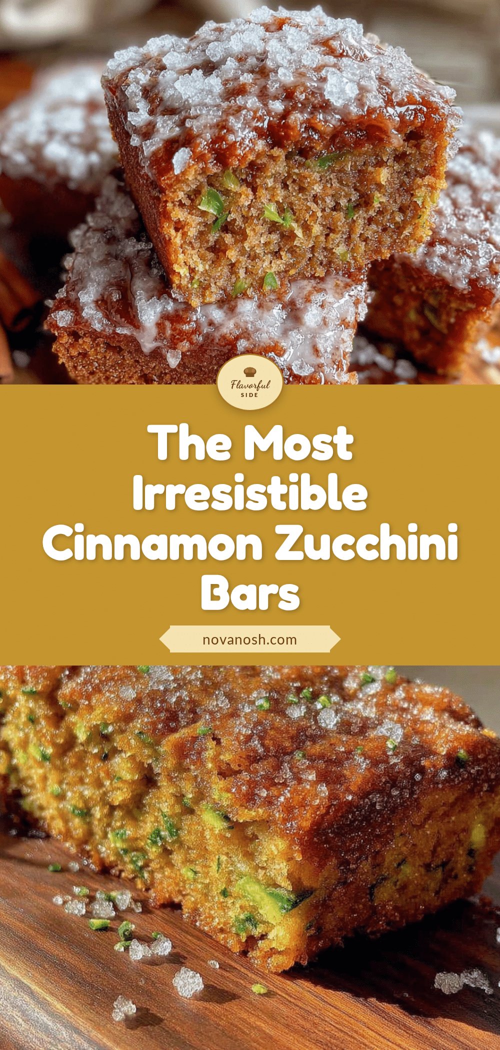 cinnamon sugar zucchini bars recipe