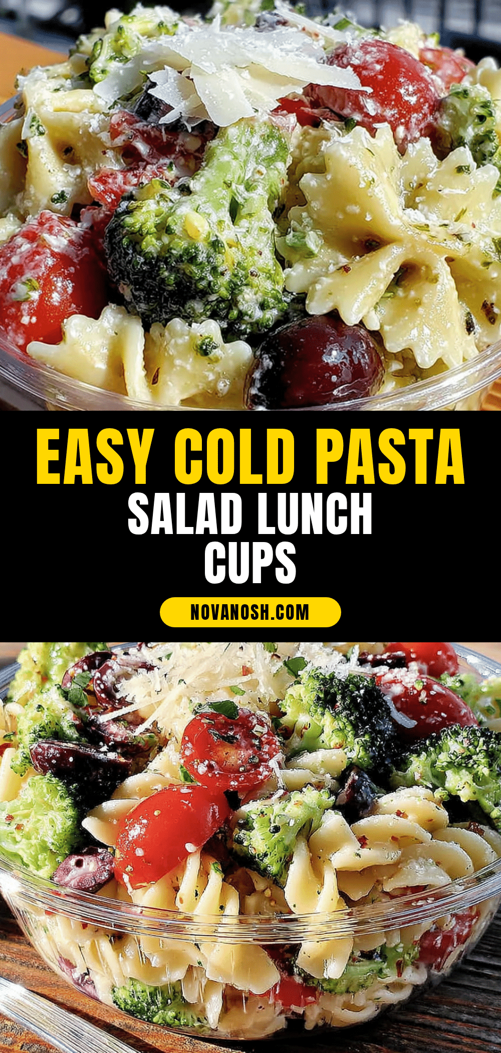 cold pasta salad lunch cups recipe