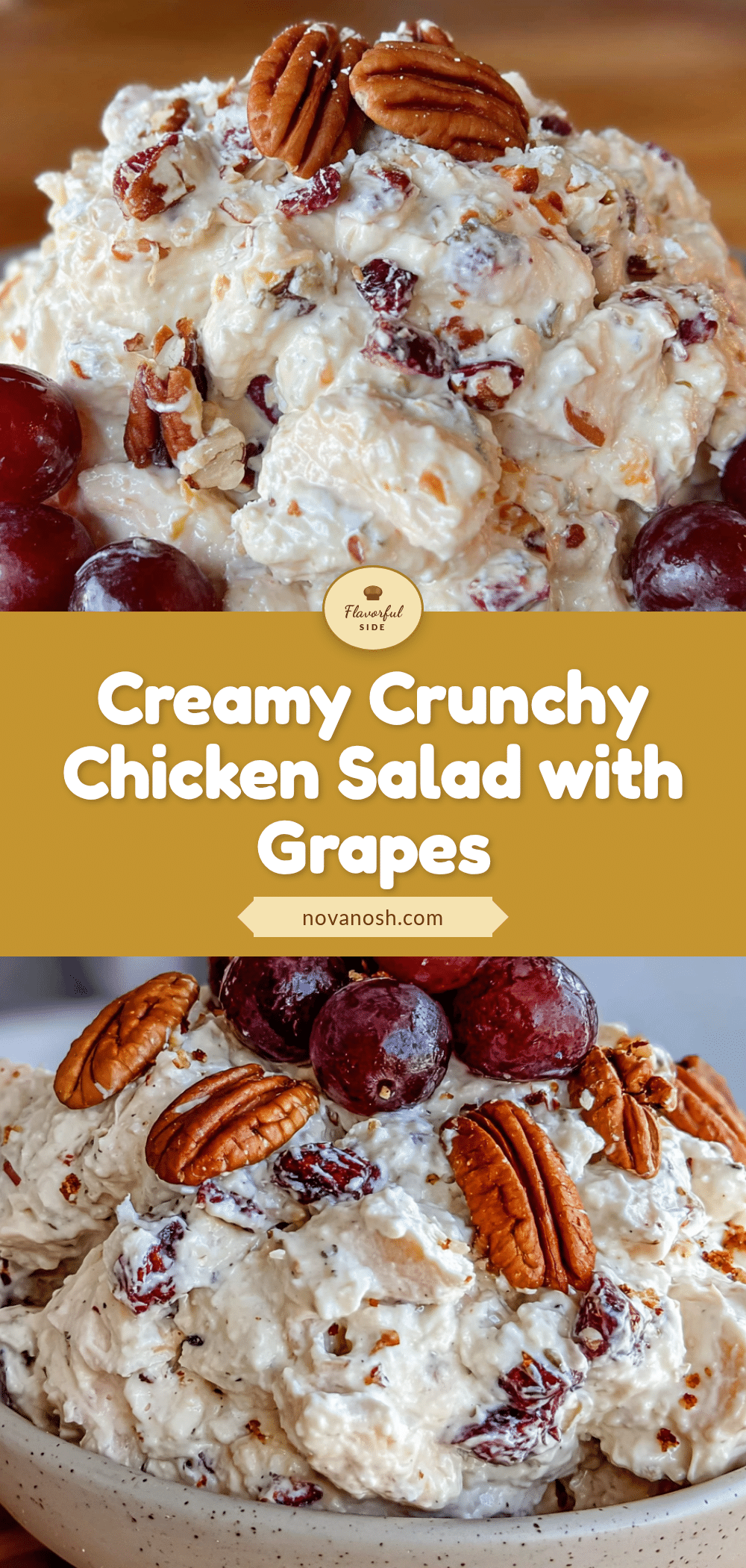 creamy chicken salad with grapes and pecans recipe