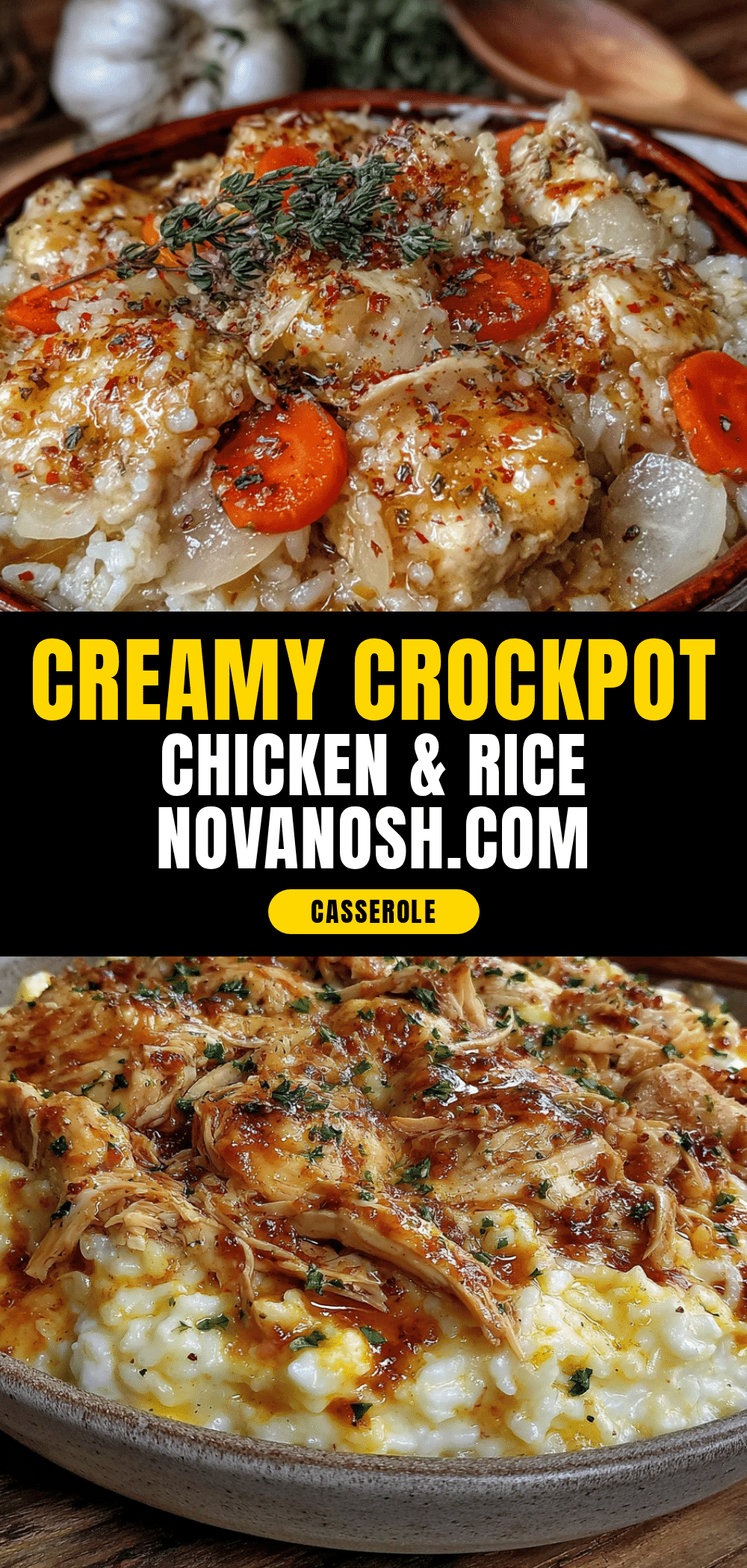 creamy crockpot chicken and rice casserole recipe