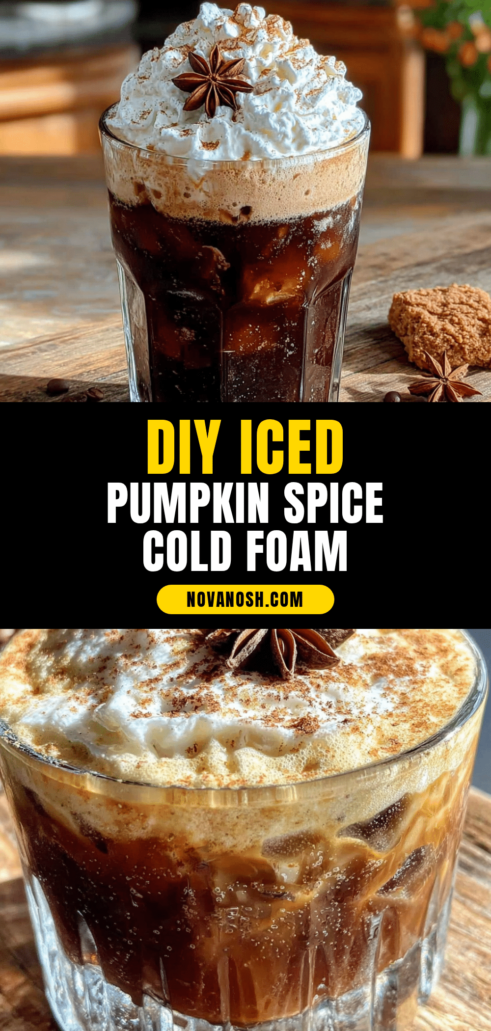 creamy iced pumpkin spice cold foam coffee recipe