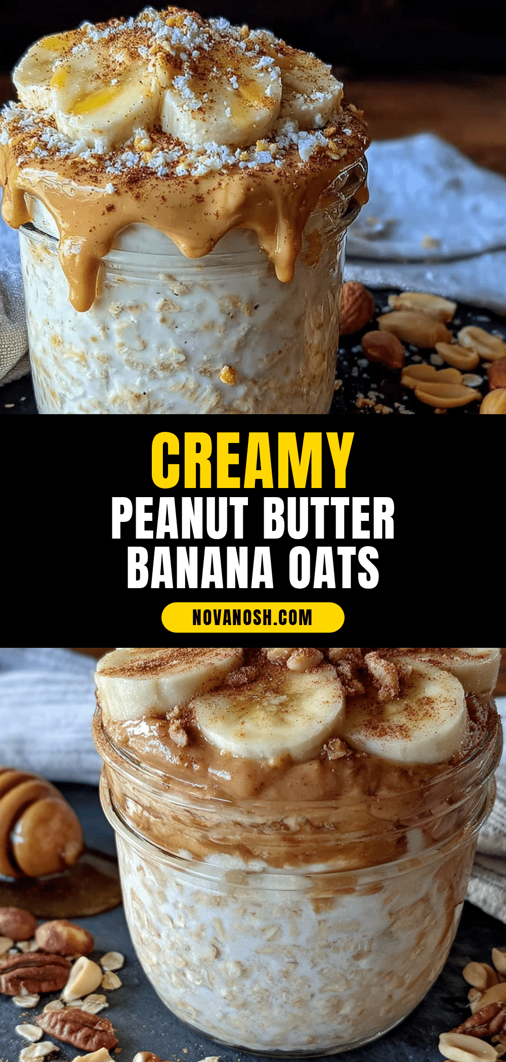 creamy overnight peanut butter banana oats recipe