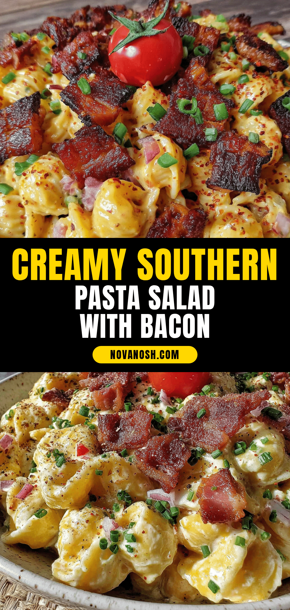 creamy southern pasta salad with bacon recipe