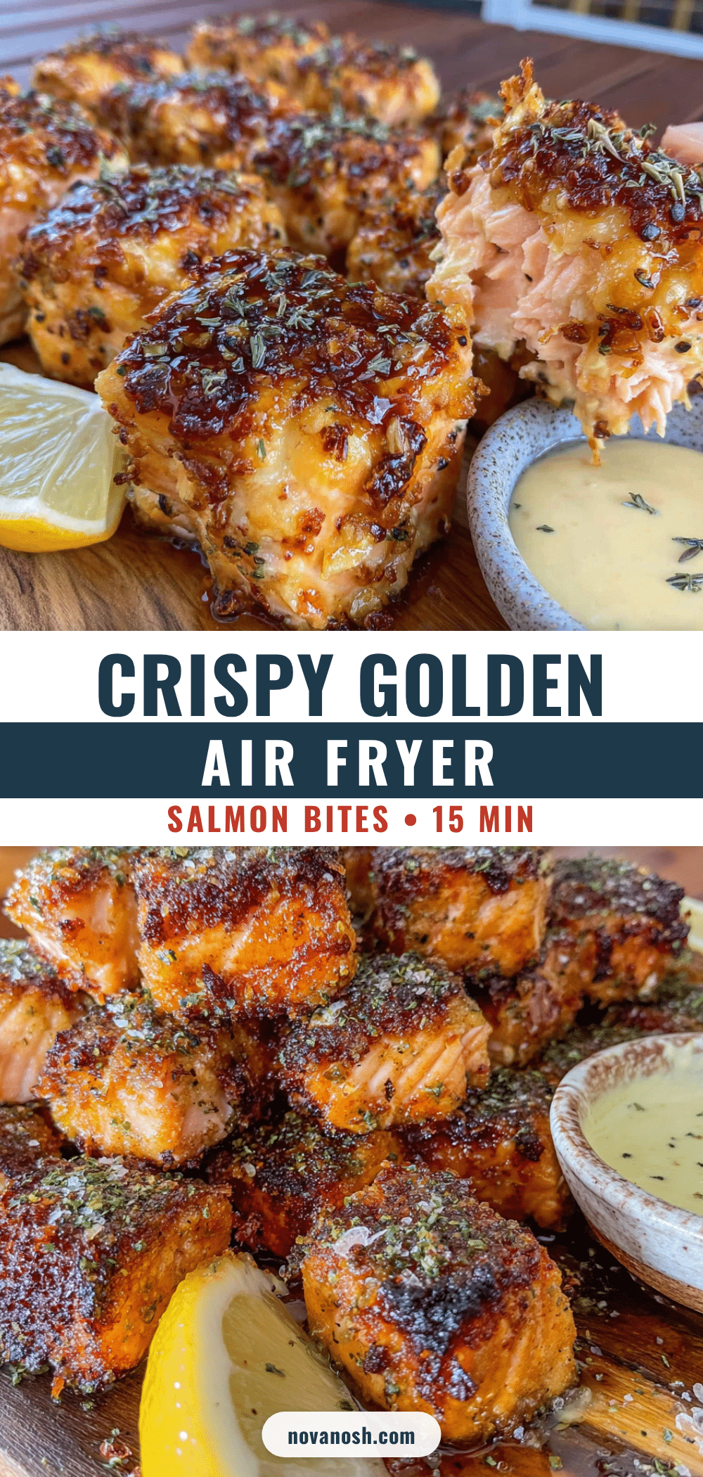 crispy air fryer salmon bites recipe