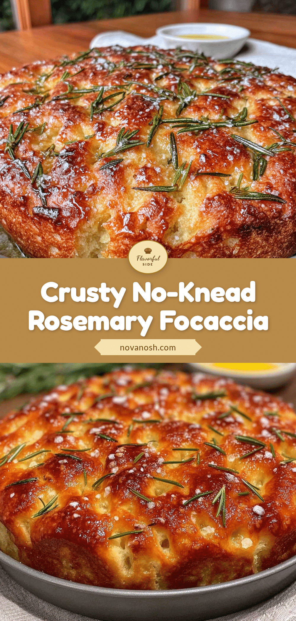 easy no-knead sourdough focaccia with rosemary recipe