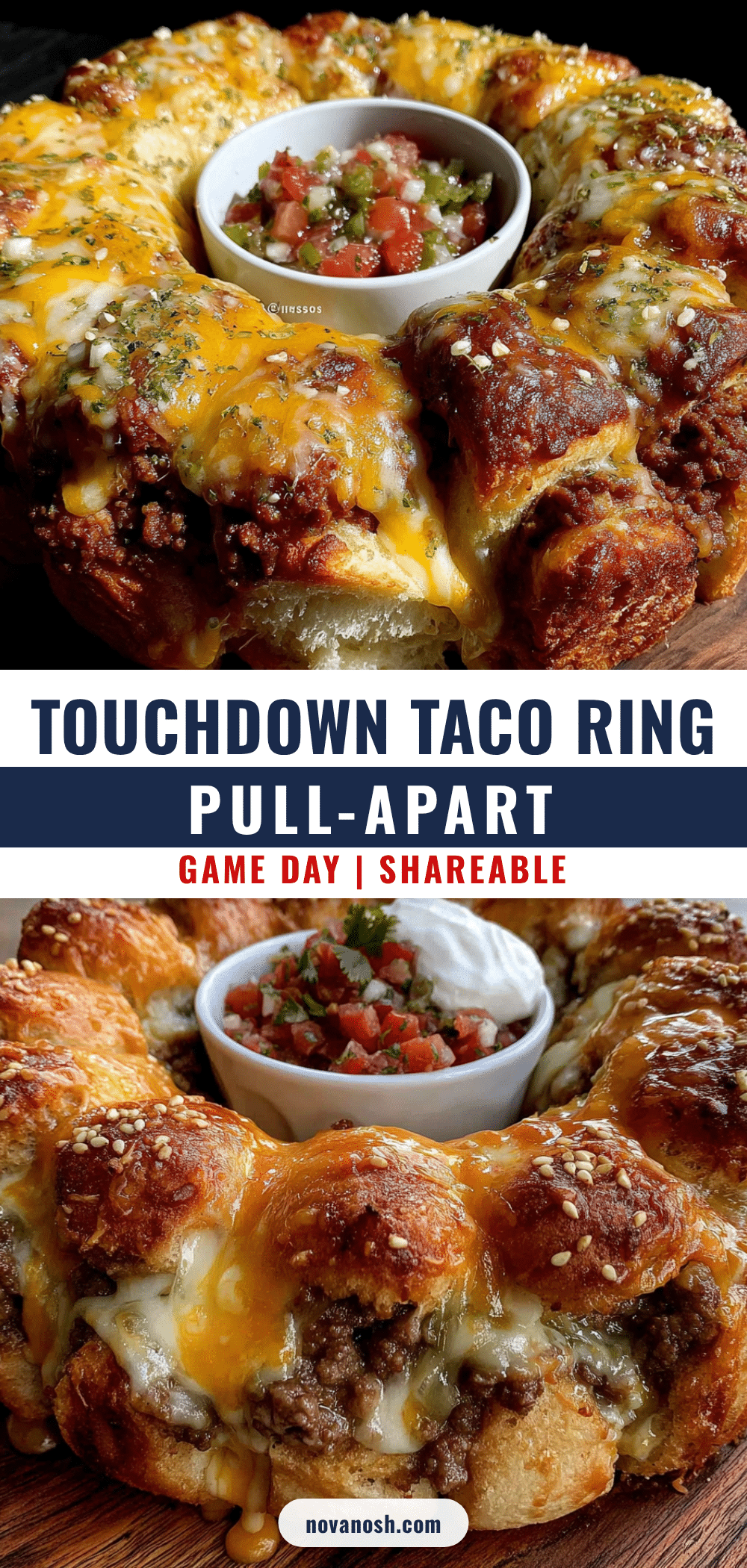 Easy Touchdown Taco Ring recipe