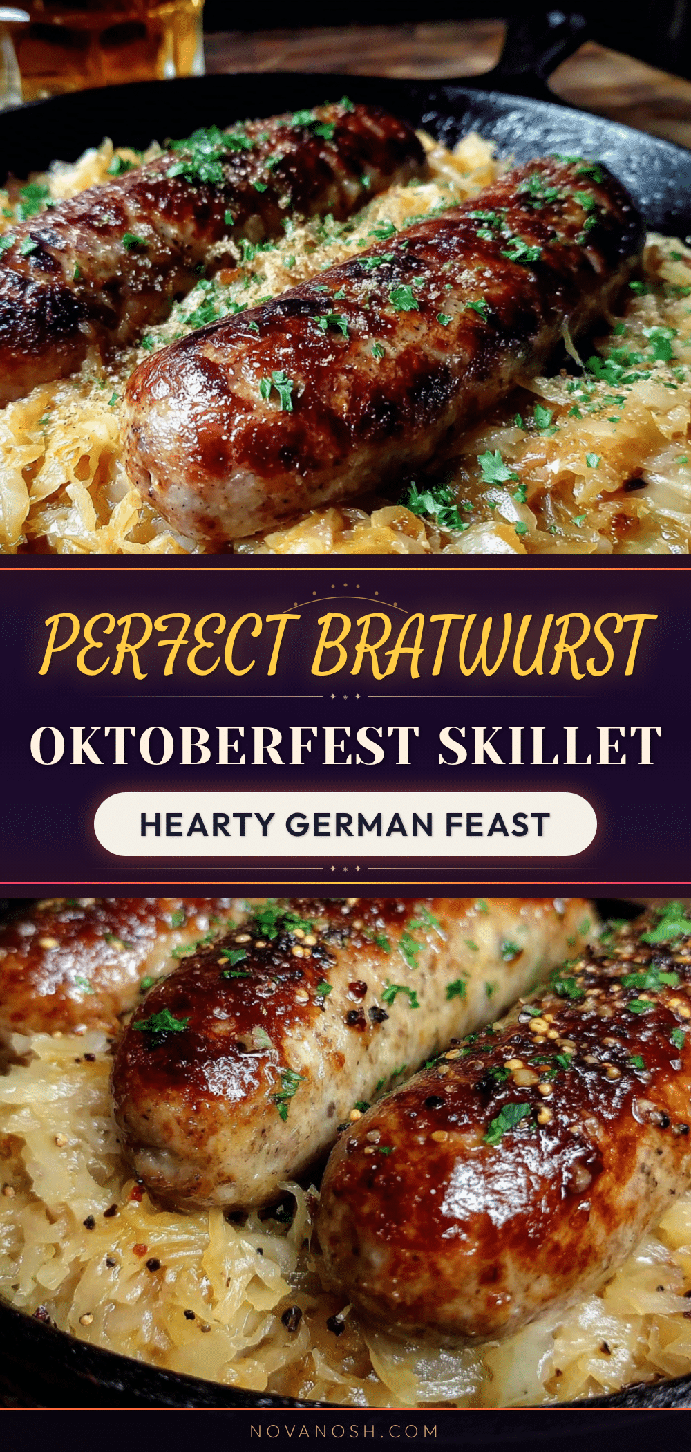 German bratwurst and sauerkraut skillet recipe
