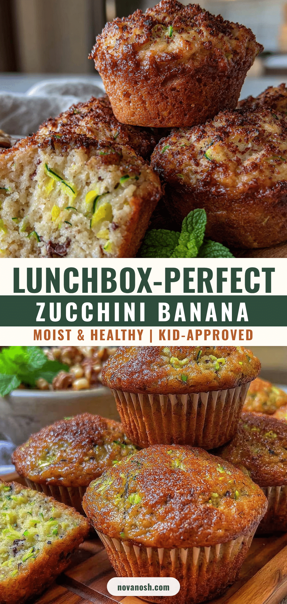 healthy zucchini banana muffins recipe