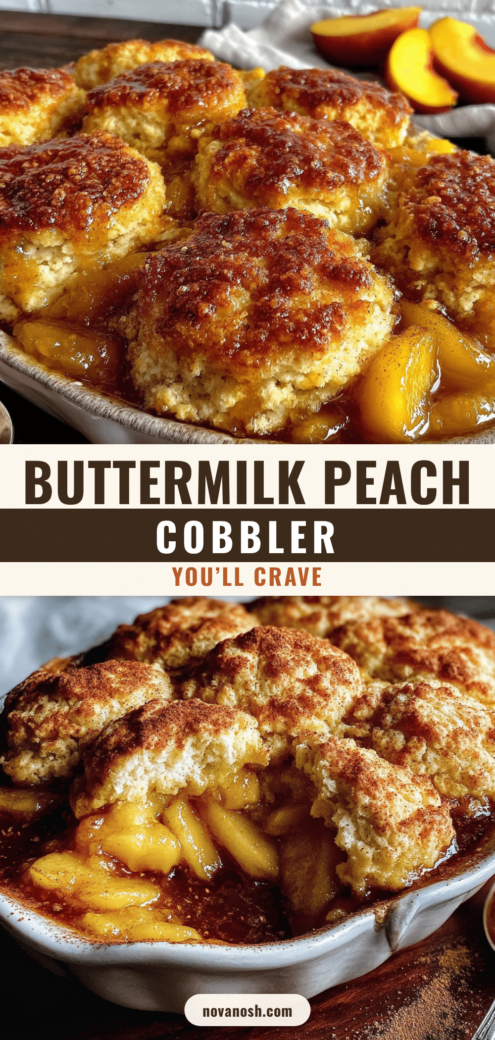 homemade peach cobbler with buttermilk biscuit topping recipe