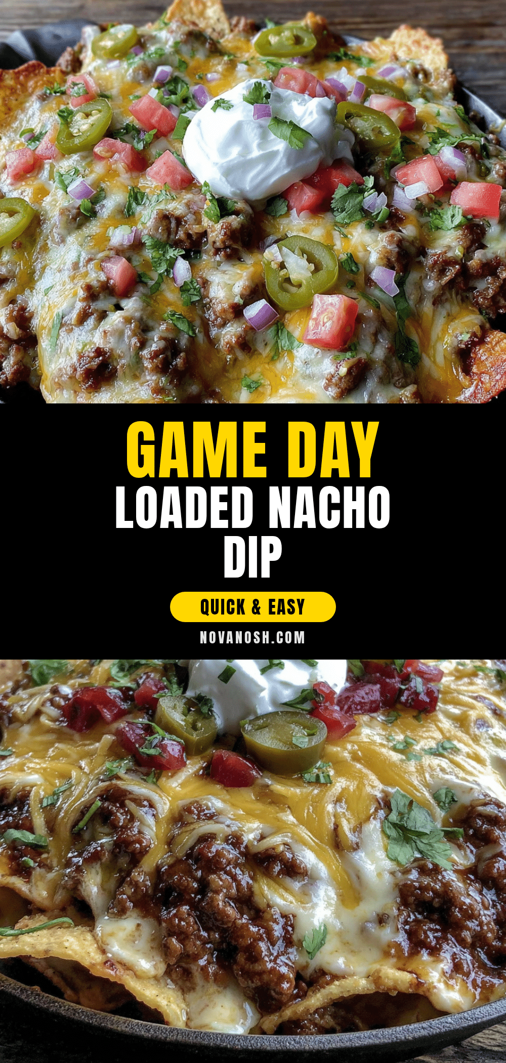 loaded football nacho dip with ground beef recipe