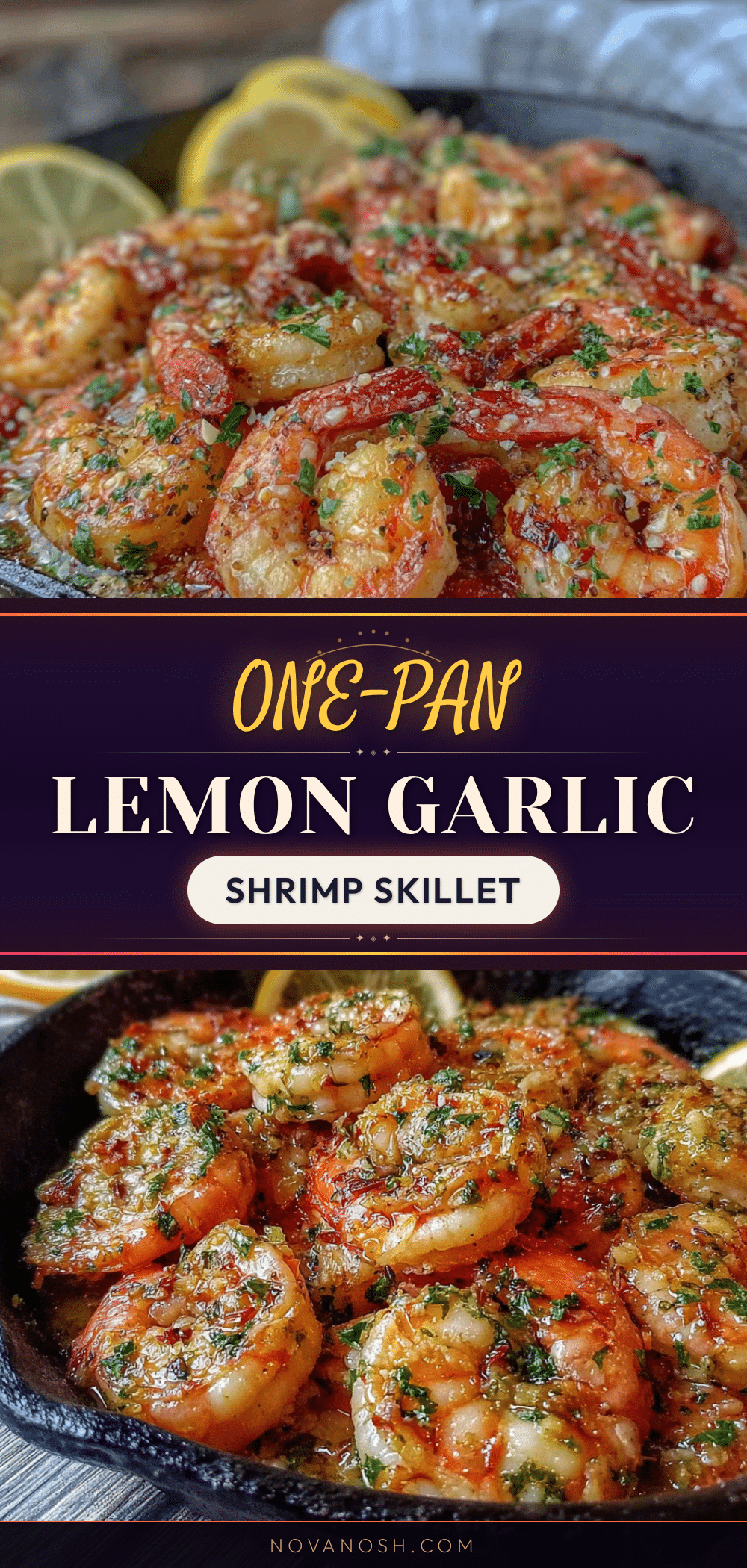 one-pan lemon garlic shrimp skillet recipe