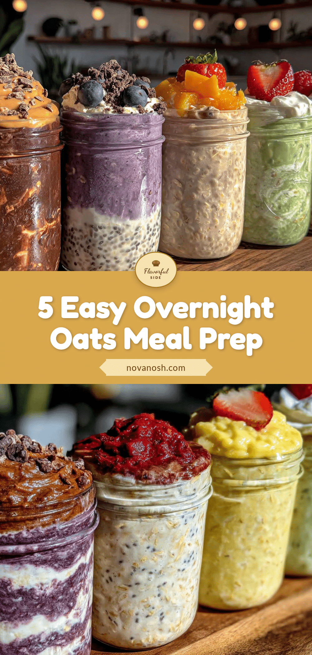 overnight oats meal prep recipe