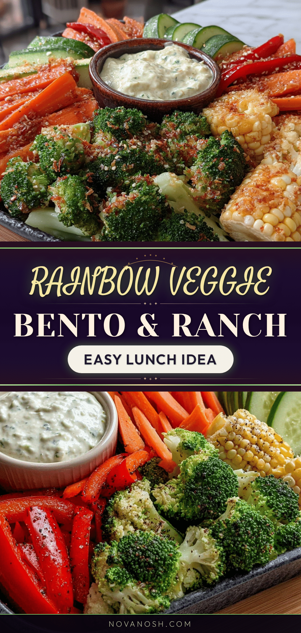 rainbow veggie bento box recipe