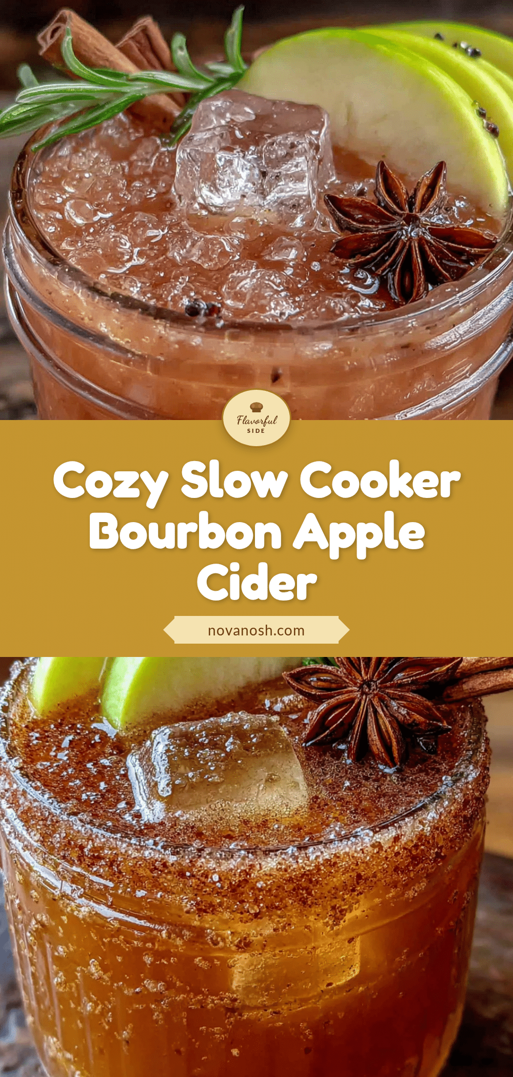 slow cooker bourbon apple cider cocktail recipe