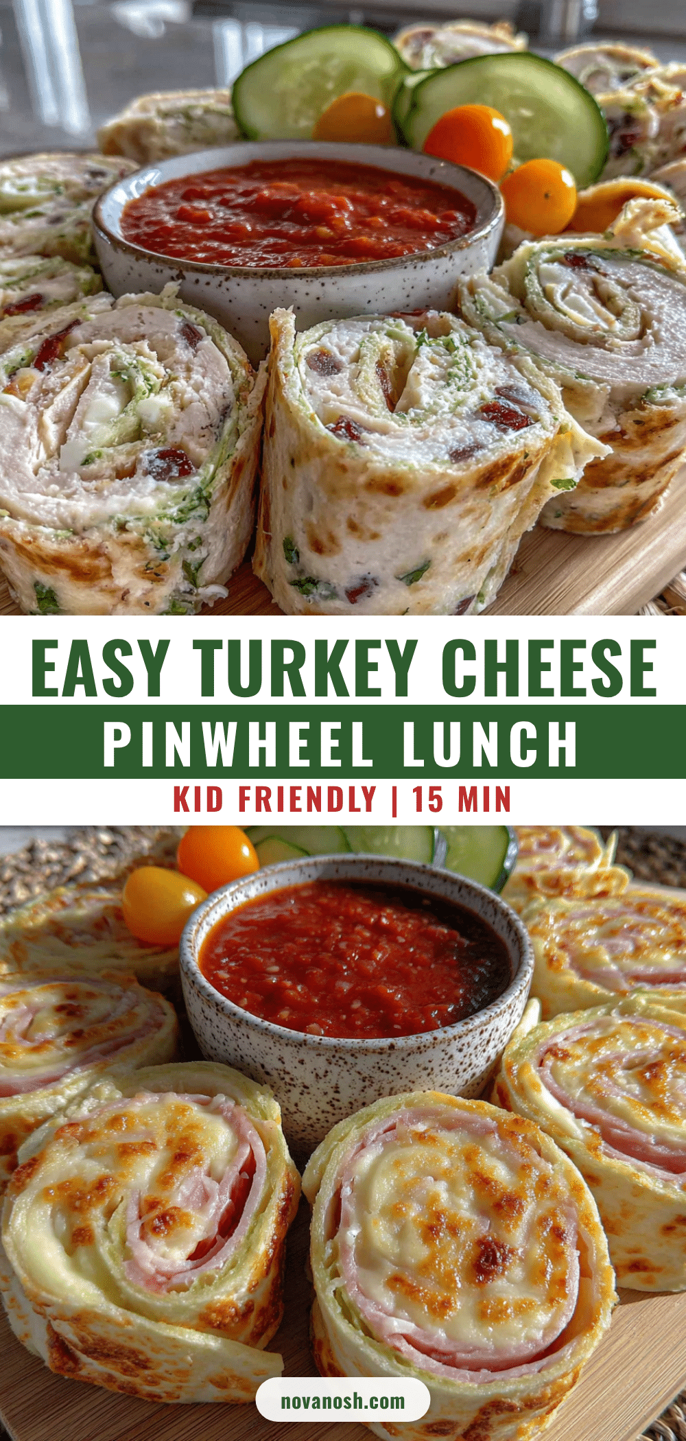 turkey and cheese pinwheel wraps recipe