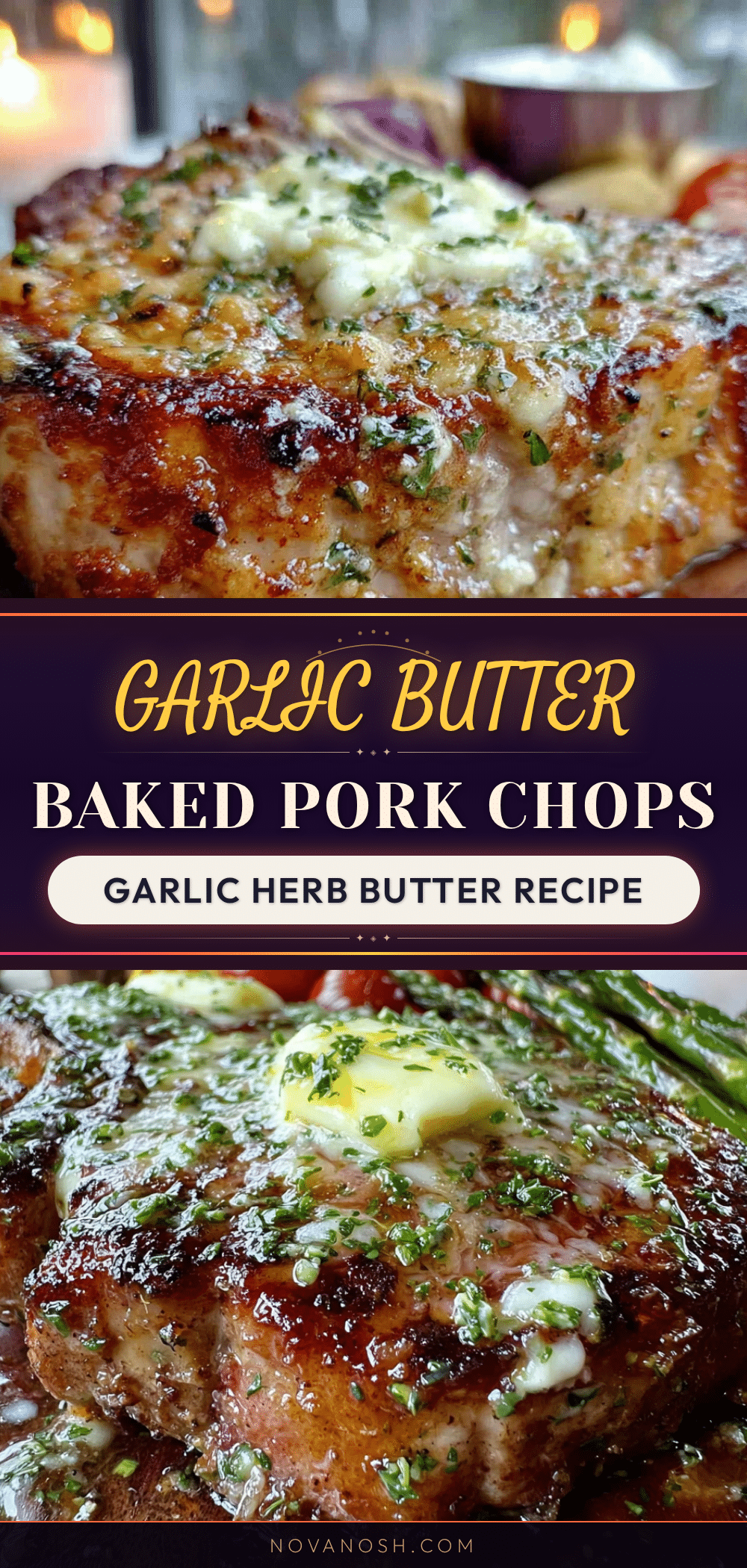 baked pork chops with garlic herb butter recipe