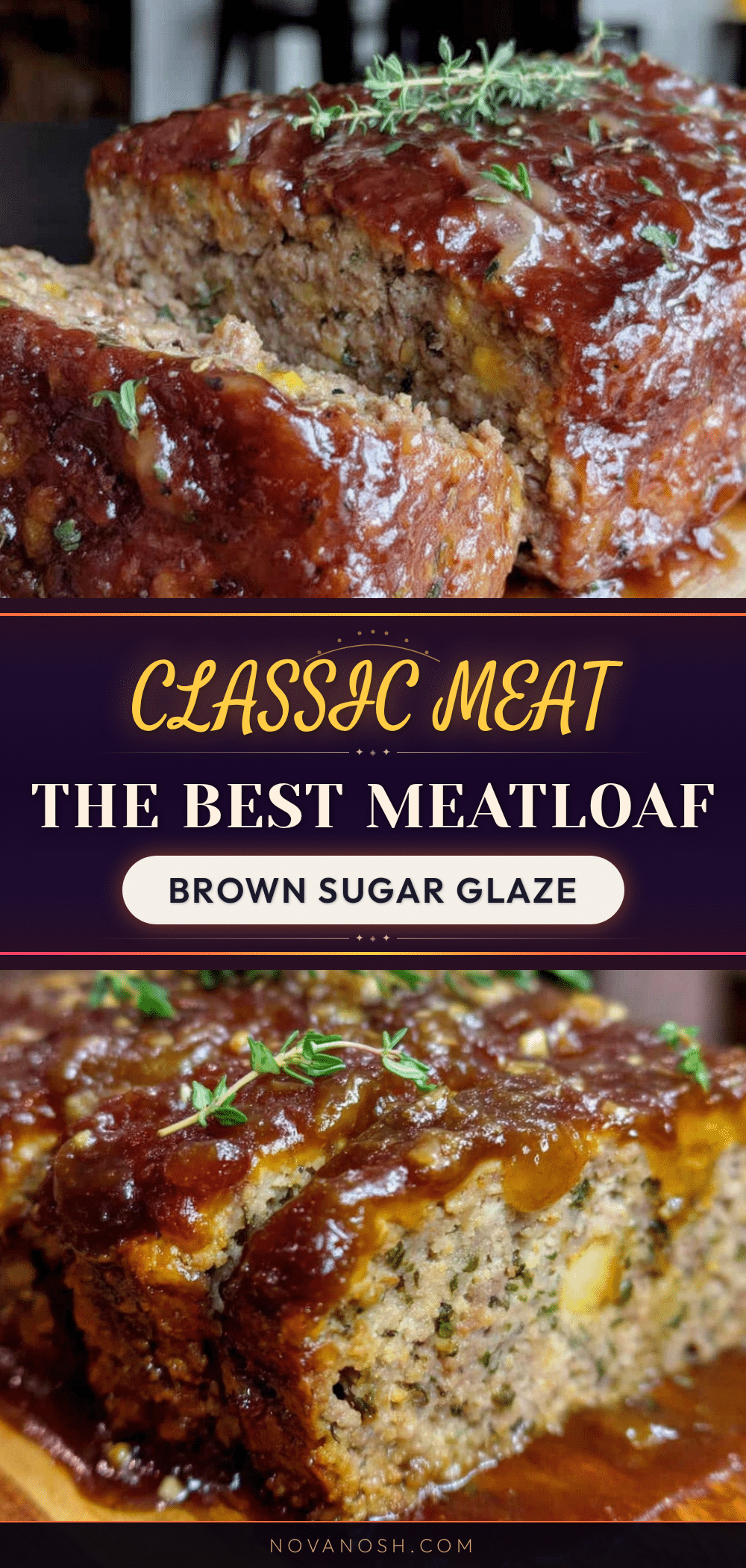 best classic meatloaf with brown sugar glaze recipe